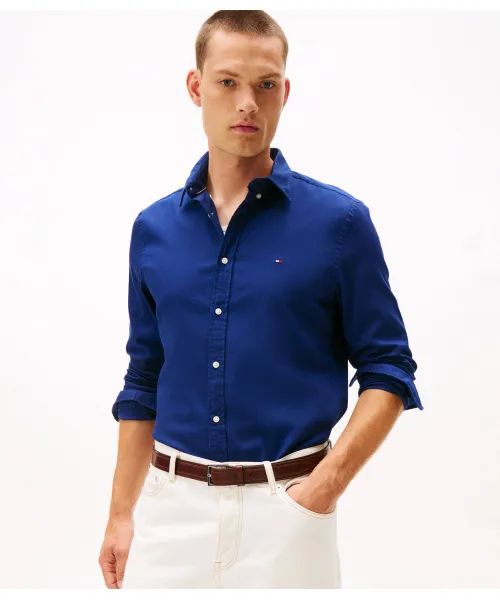 

Рубашка Добби Slim fit Tommy Hilfiger, синий