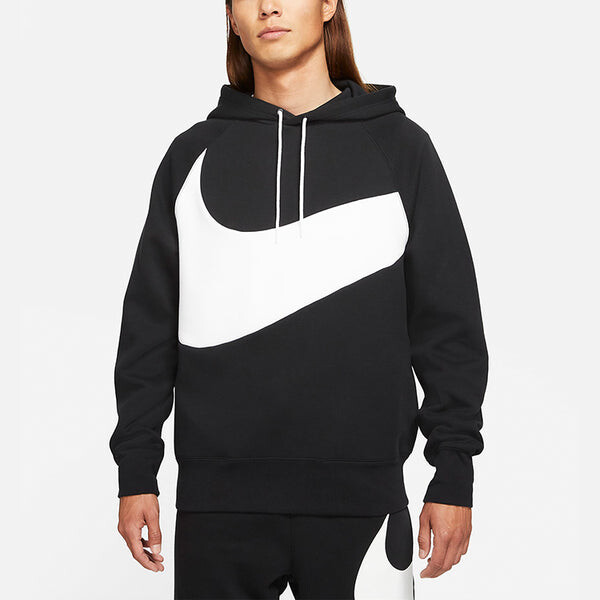 Толстовка Men's Nike Sportswear Swoosh Tech Fleece Contrasting Colors Large Logo Printing Sports Black, черный — фото 4