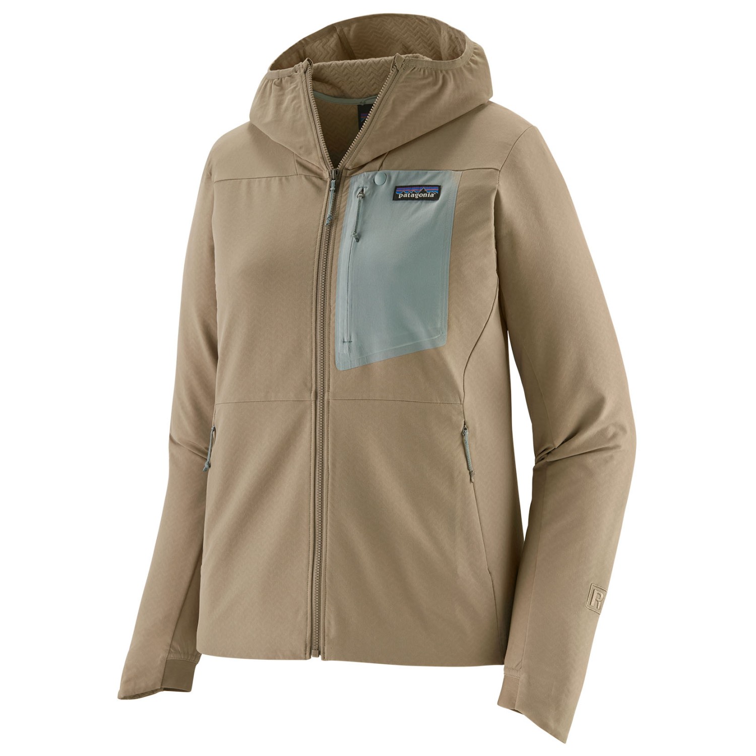 

Куртка из софтшелла Patagonia R1 CrossStrata Hoody, цвет Seabird Grey