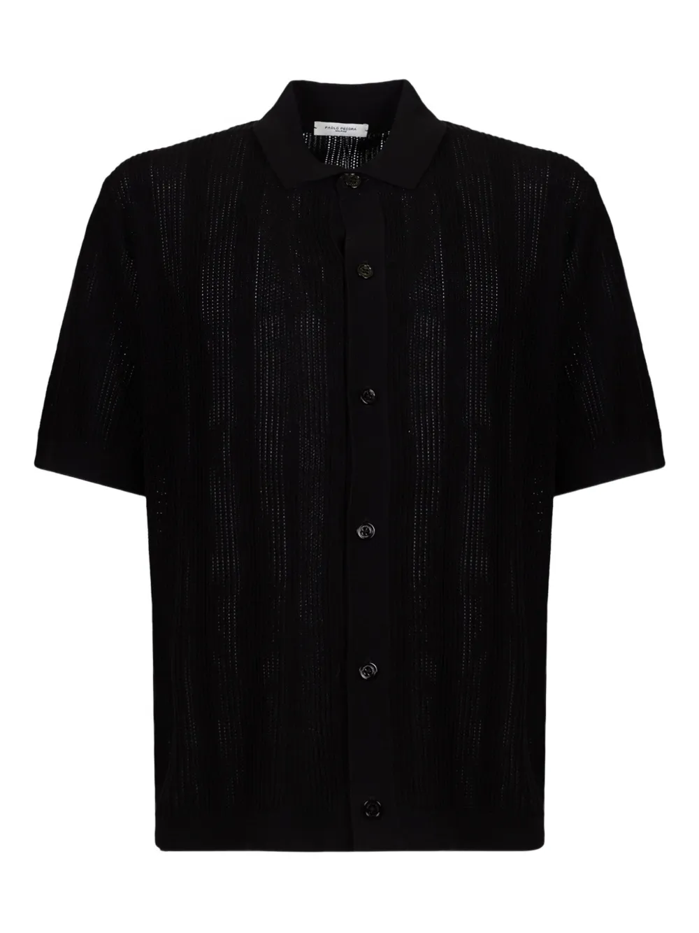 

Трикотажная рубашка с короткими рукавами Paolo Pecora, черный