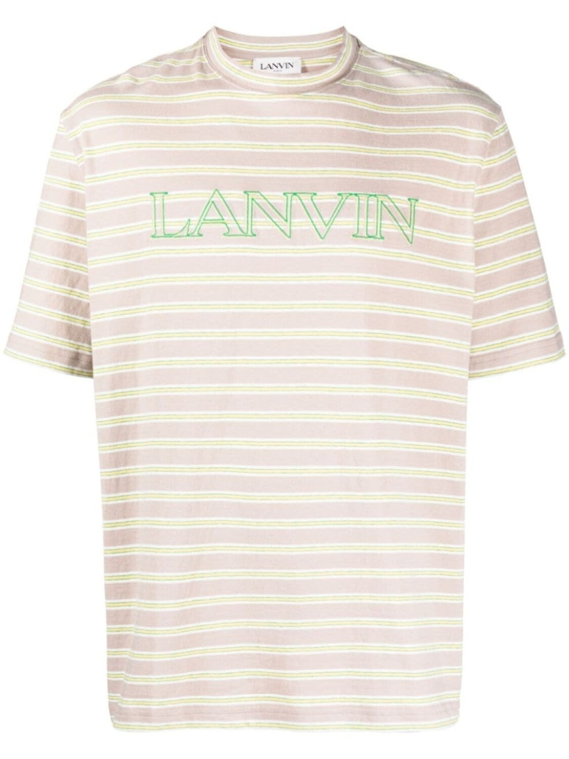 

Lanvin футболка с вышитым логотипом, коричневый