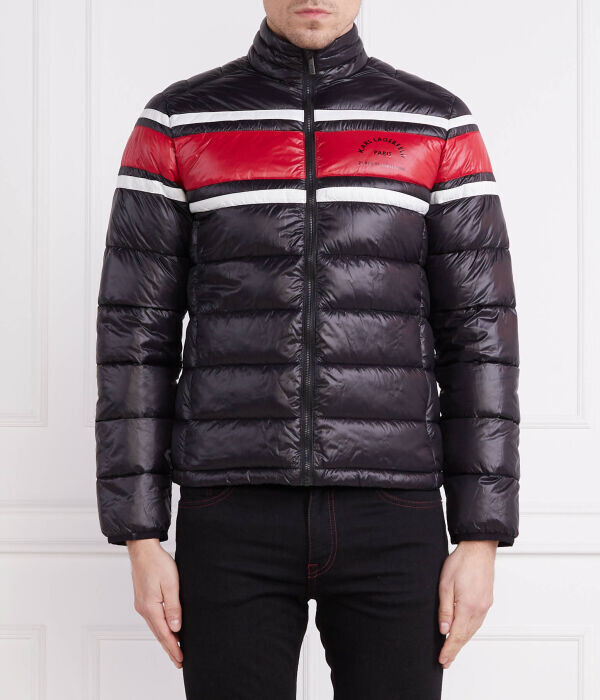 

Куртка Karl Lagerfeld Regular Fit, черный / красный / белый