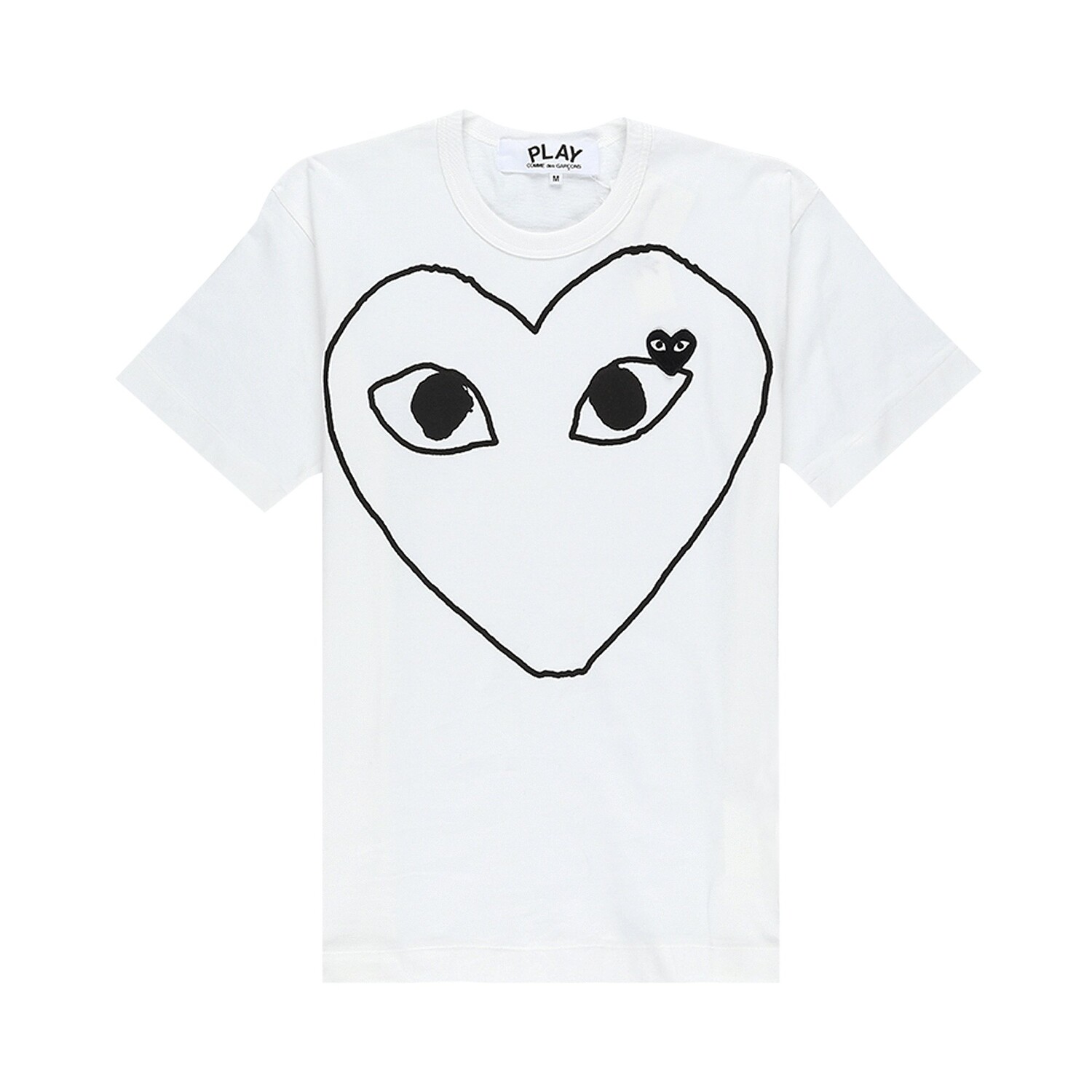 

Футболка Comme des Garçons PLAY Outline Heart Logo, цвет Белый