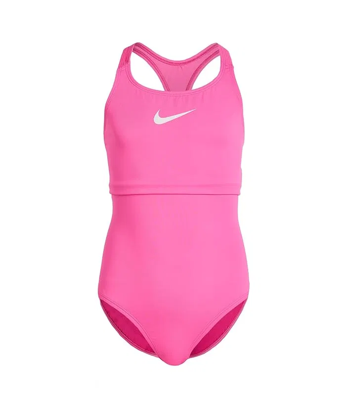 Купальник слитный рашенбэк Effortless Essential Nike Kids, Pink Glow