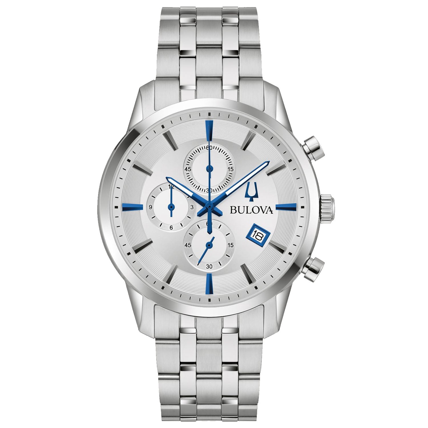 

Мужские часы Bulova Sutton с серебряным циферблатом