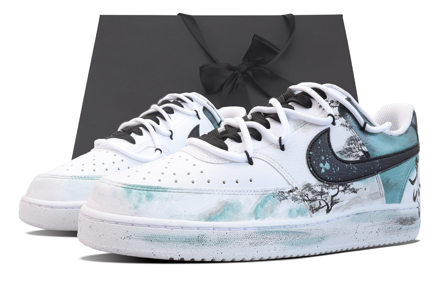 

Кроссовки Nike Court Vision 1 Skateboarding Shoes Women's Low-top Cyan, синий