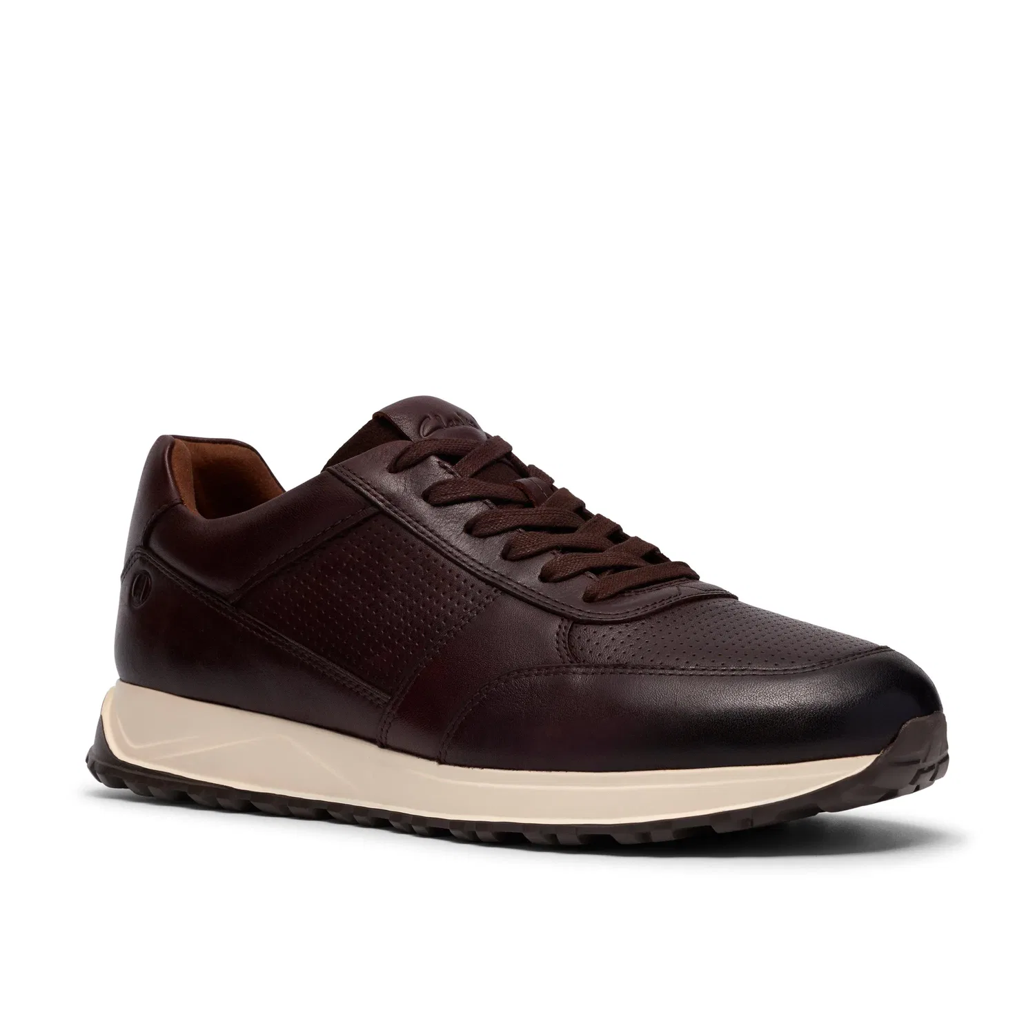 Кроссовки кожаные коричневые Clarks, коричневый — фото 4