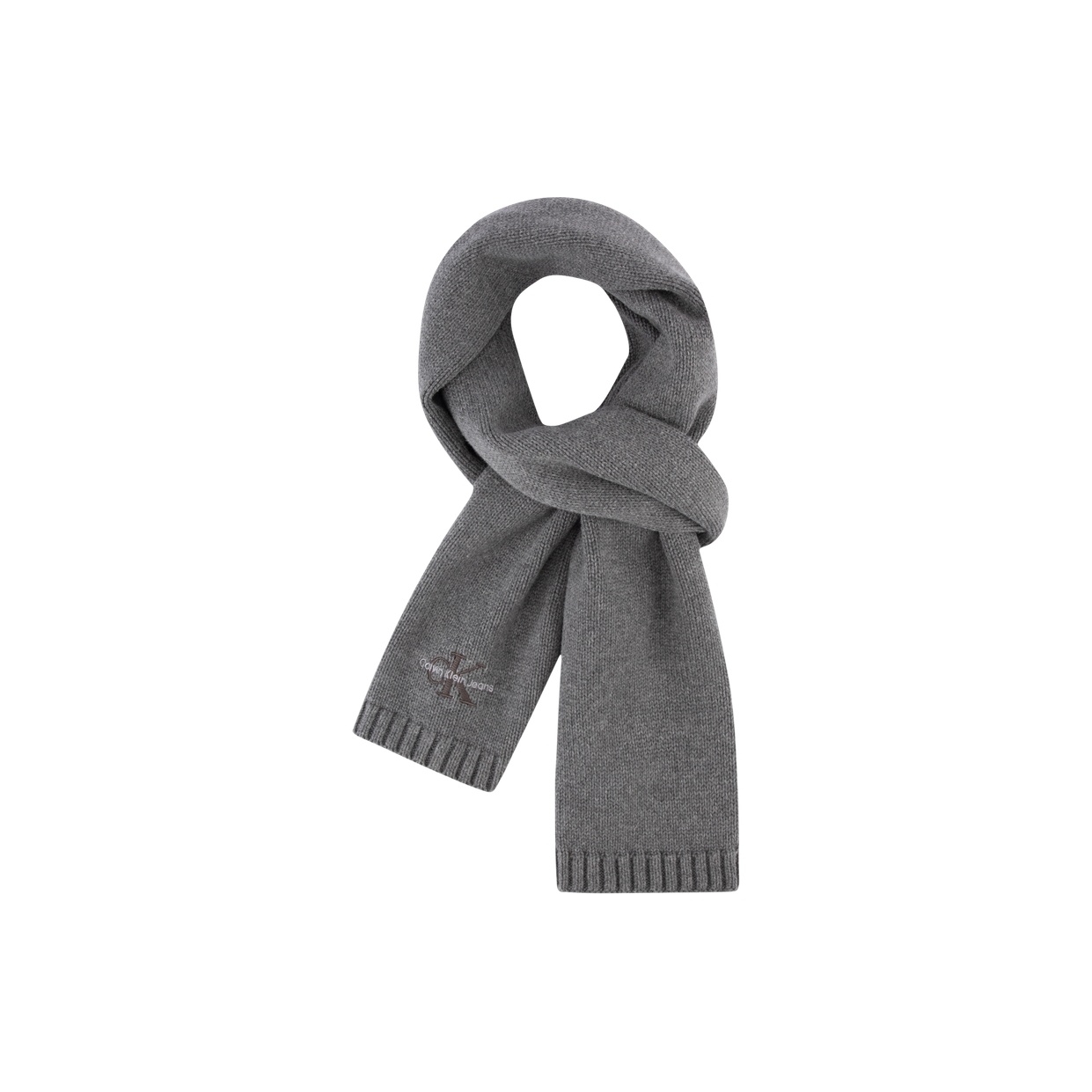 

Calvin Klein Хлопковый трикотажный шарф унисекс, P7E-Hero Gray
