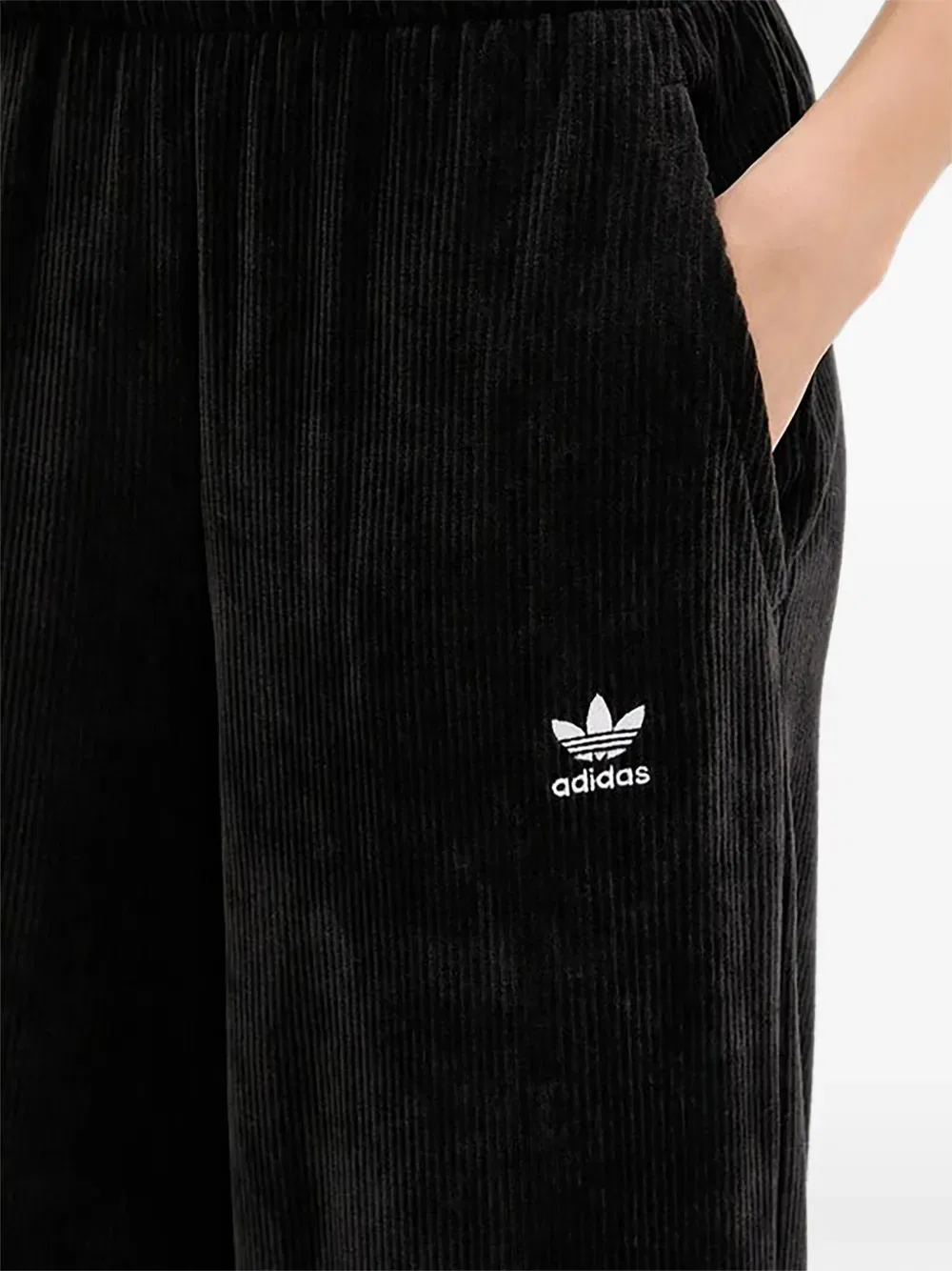 Вельветовые брюки Adidas, черный — фото 4