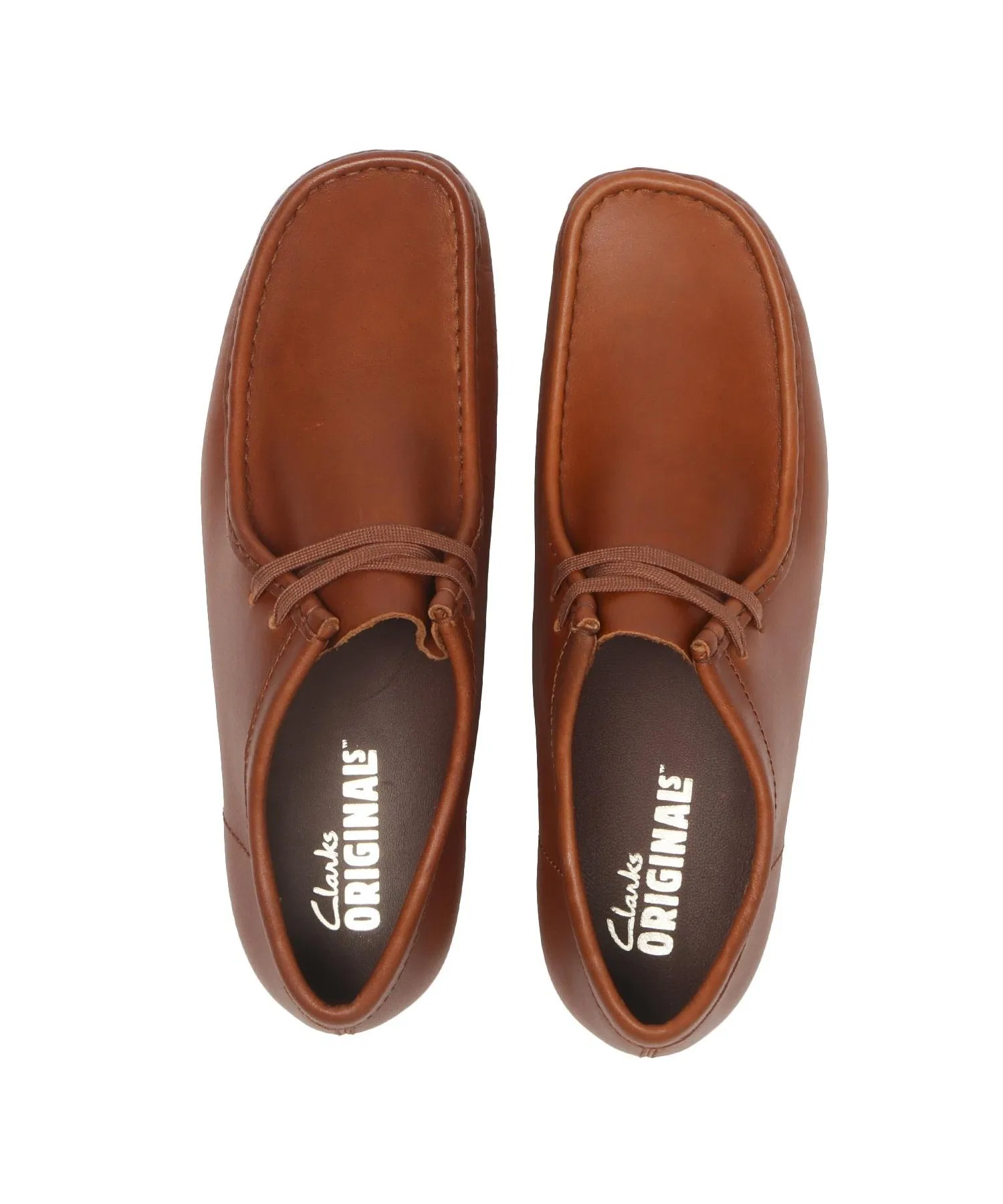 Мужские мокасины из натуральной кожи Clarks WALLABEE коричневые — фото 4