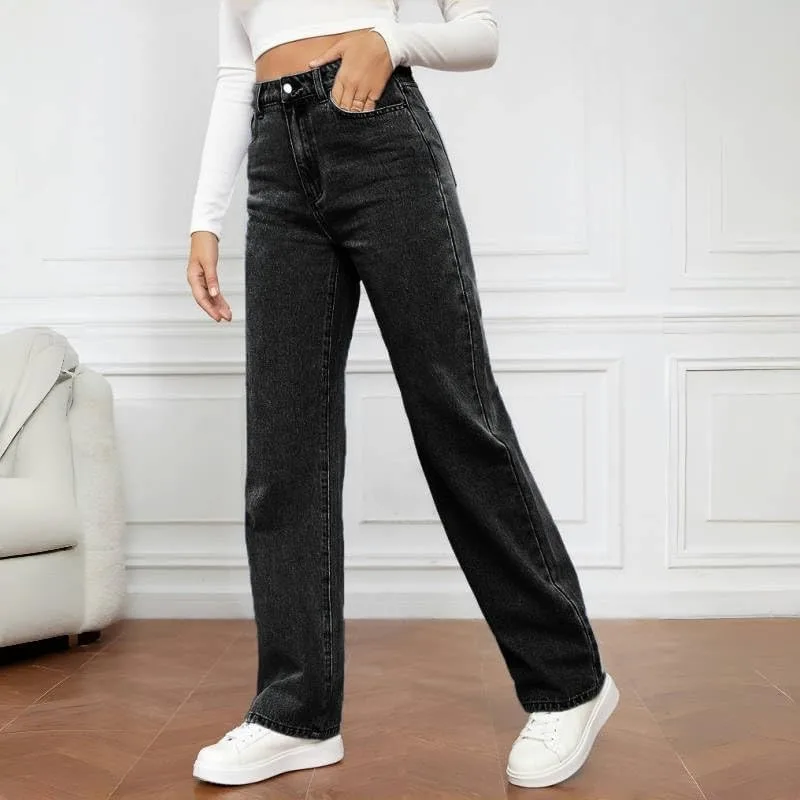 Джинсы High Waisted Straight Leg для женщин — фото 2