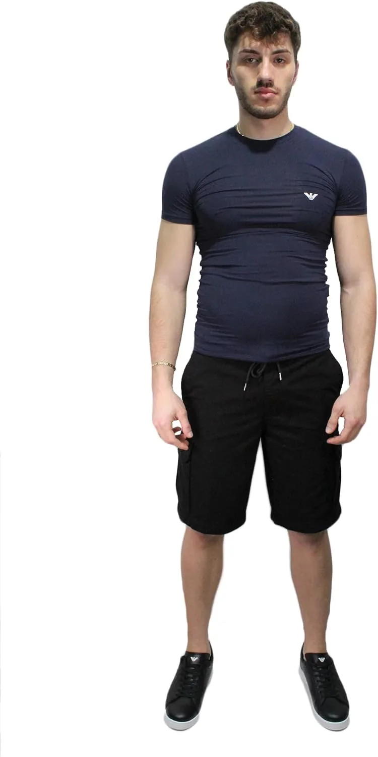 Мужские плавки-бермуды Emporio Armani Standard Eagle Patch, черный