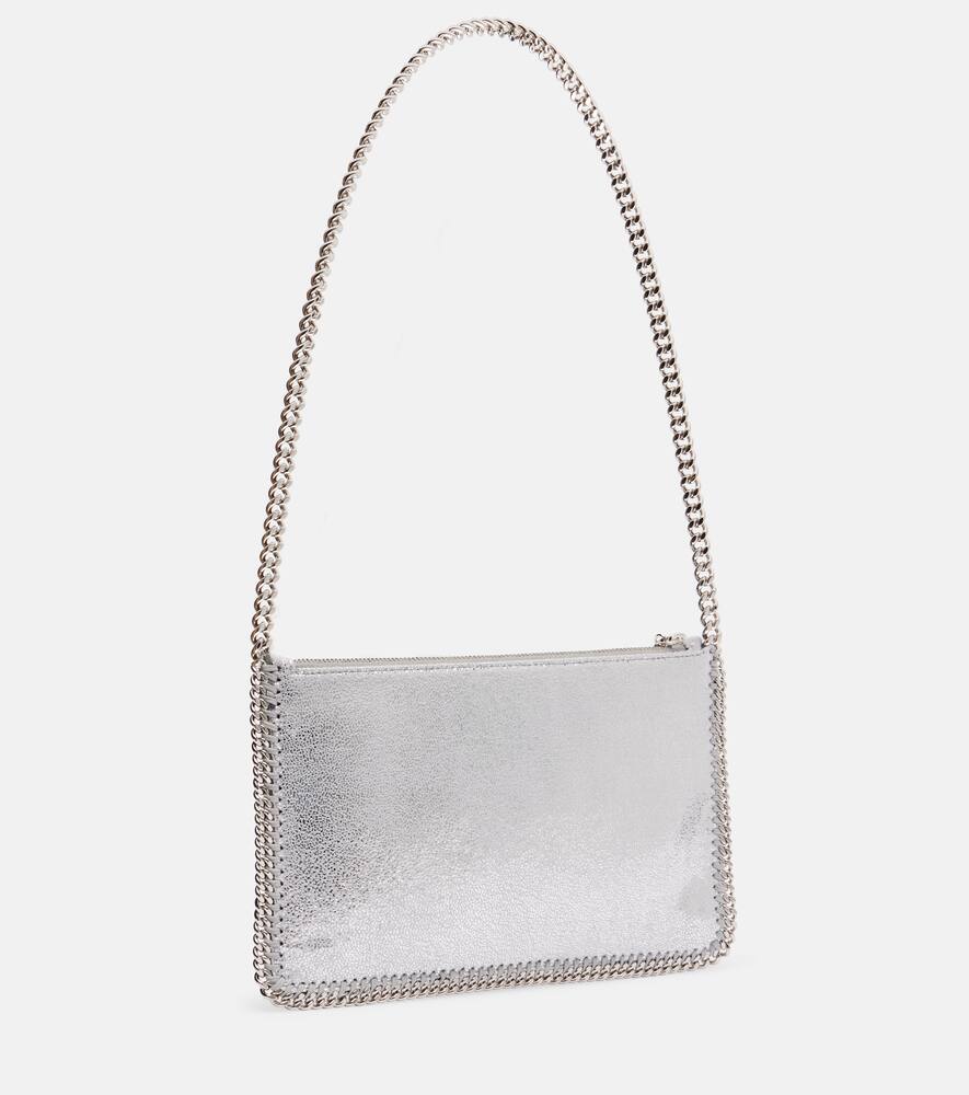 Фалабелла миниатюрная металлическая сумка через плечо Stella McCartney, Silver — фото 4