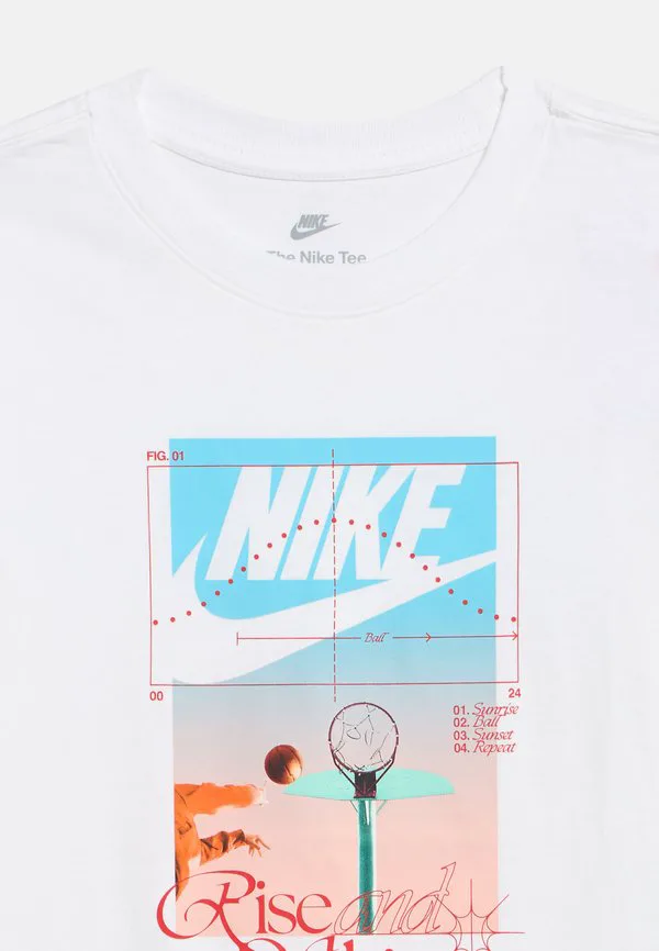 Футболка унисекс с принтом "rise and shine" Nike Sportswear, White — фото 4