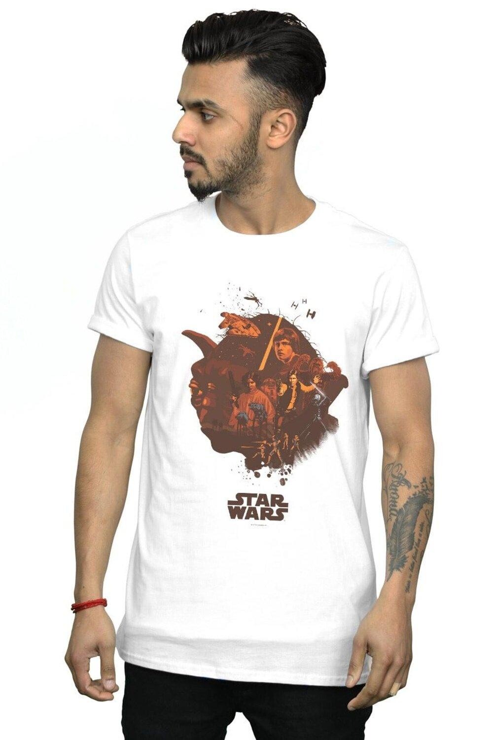 

Футболка «Йода Монтаж» Star Wars, белый