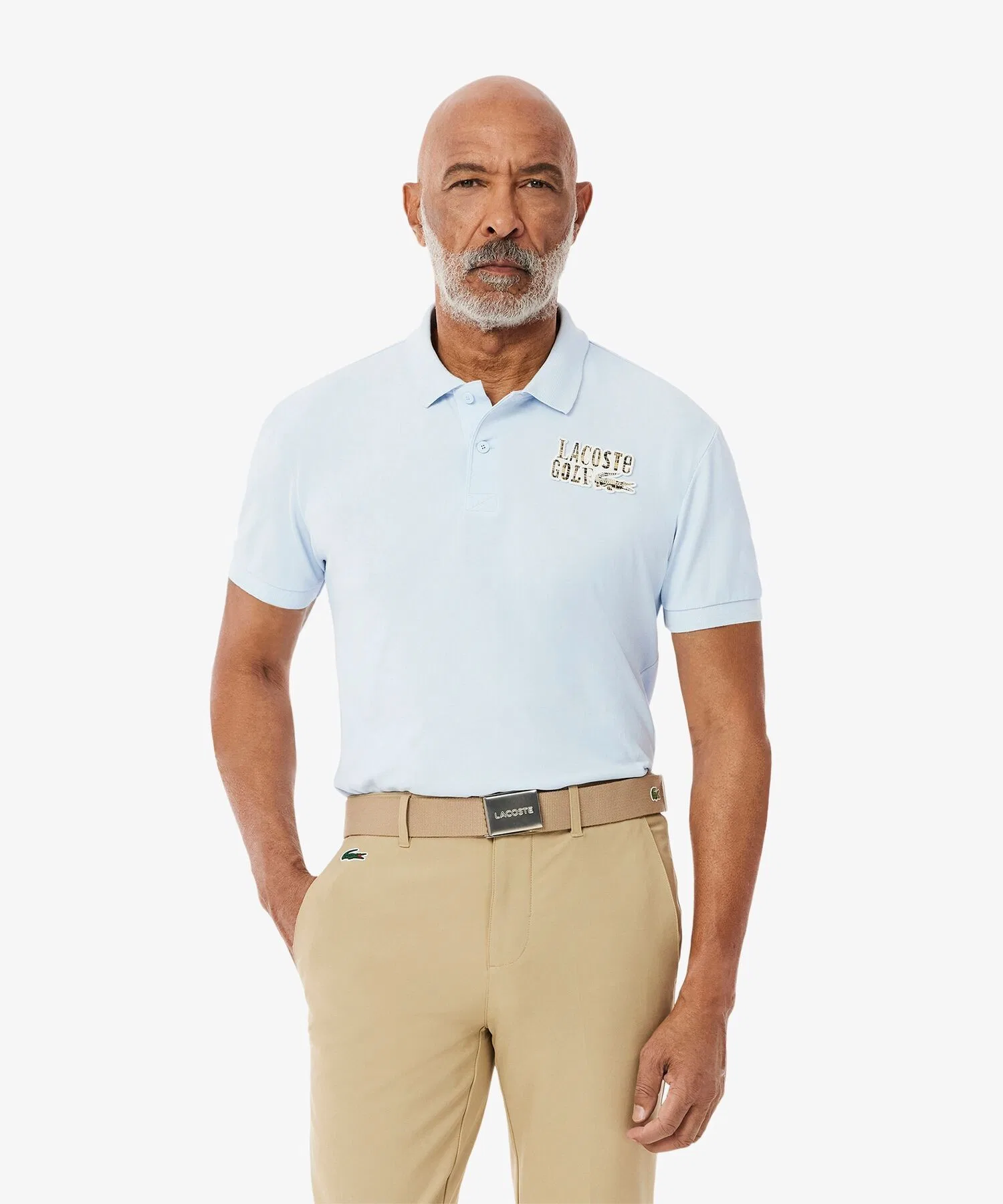 Футболка-поло Lacoste Мужская Ultra Dry pique UPF50+ с защитой от УФ-излучения, для гольфа, белый