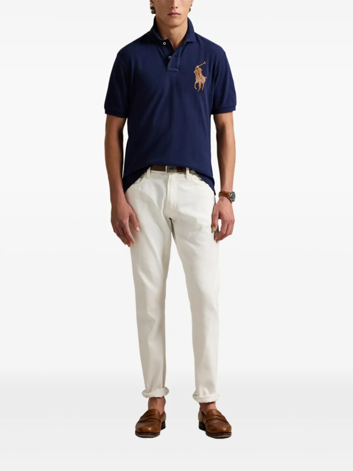 Рубашка поло с аппликацией Polo Pony от Polo Ralph Lauren, синий — фото 2