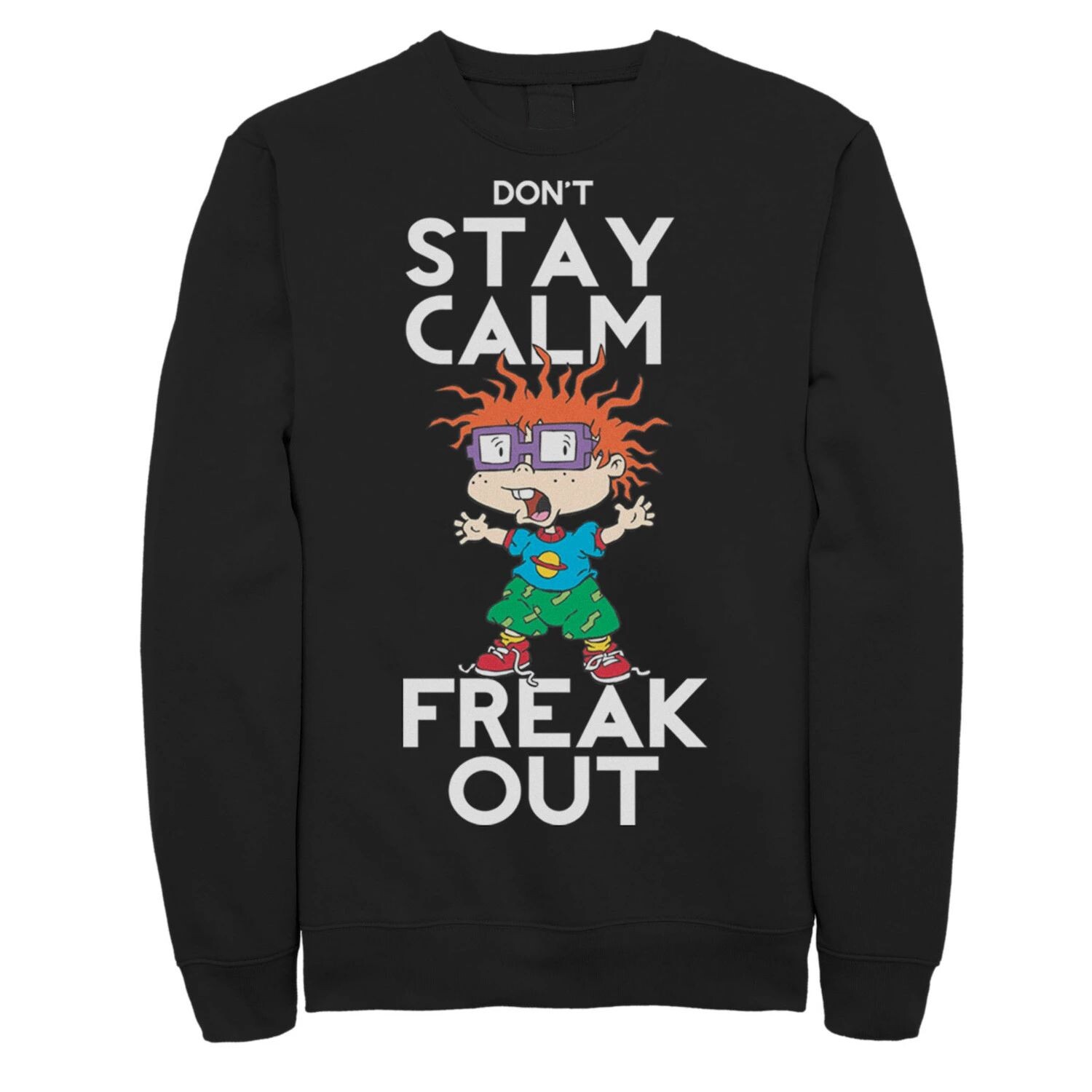 

Мужские флисовые брюки Rugrats Chuckie Freak Out Licensed Character, черный