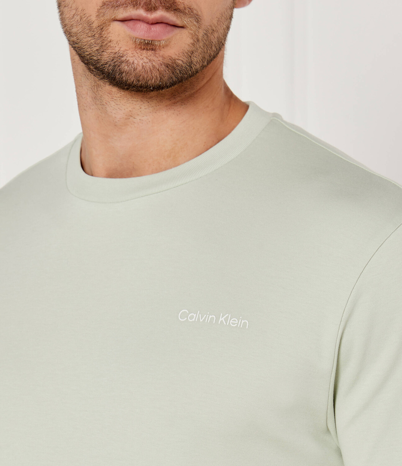 Футболка Calvin Klein Slim Fit, цвет menta — фото 4