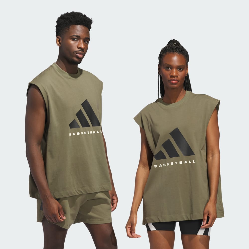 

Спортивный топ Adidas Basketball Sleeveless Tee (Gender Neutral), цвет Olive Strata