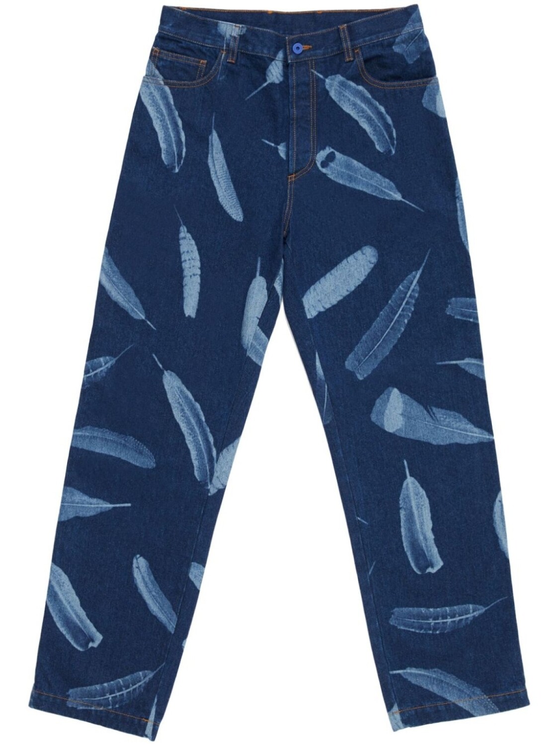 

Marcelo Burlon County of Milan прямые джинсы Feathers, синий