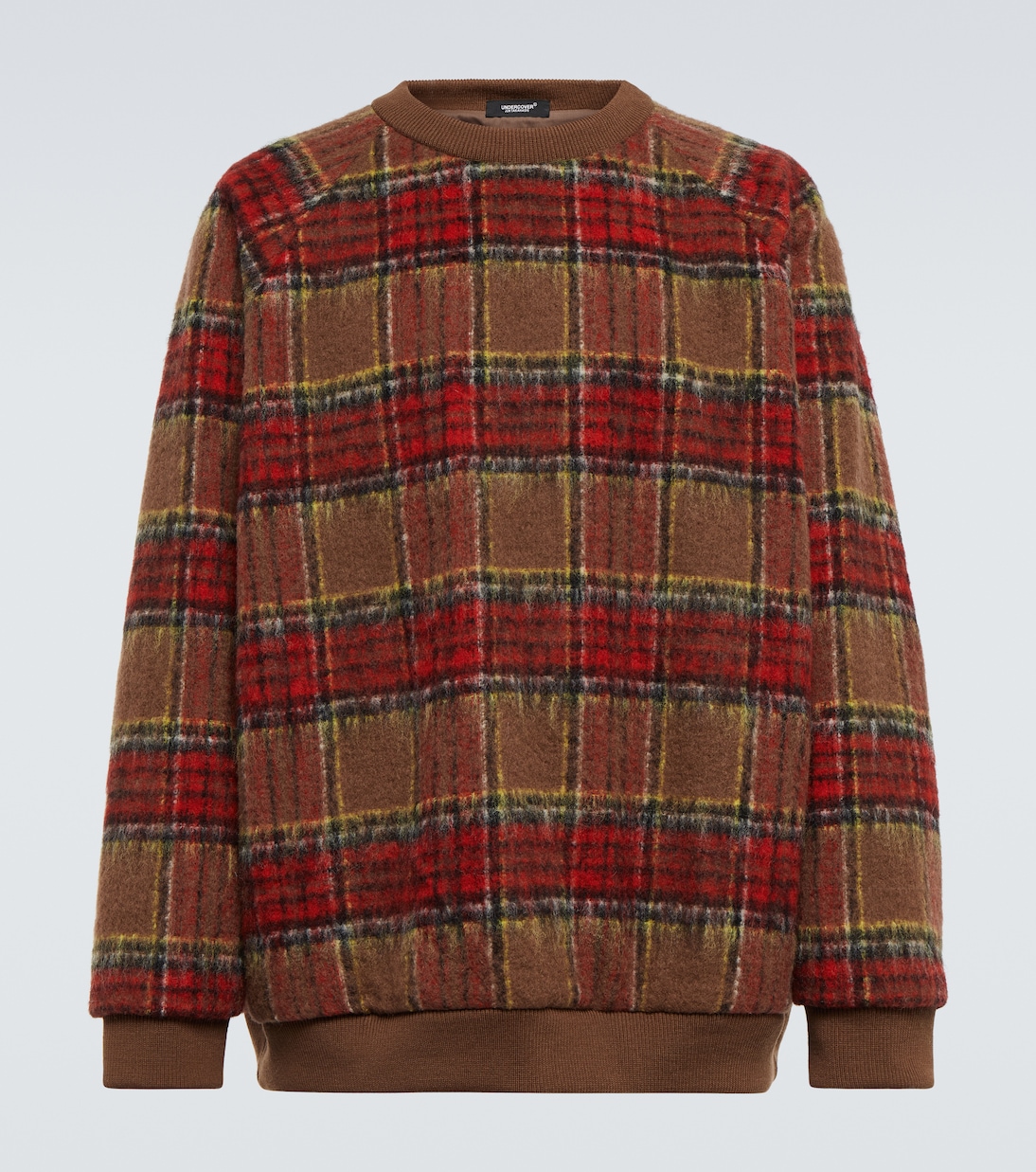 

Клетчатый фланелевый свитер из смесовой шерсти Undercover, Brown Ck