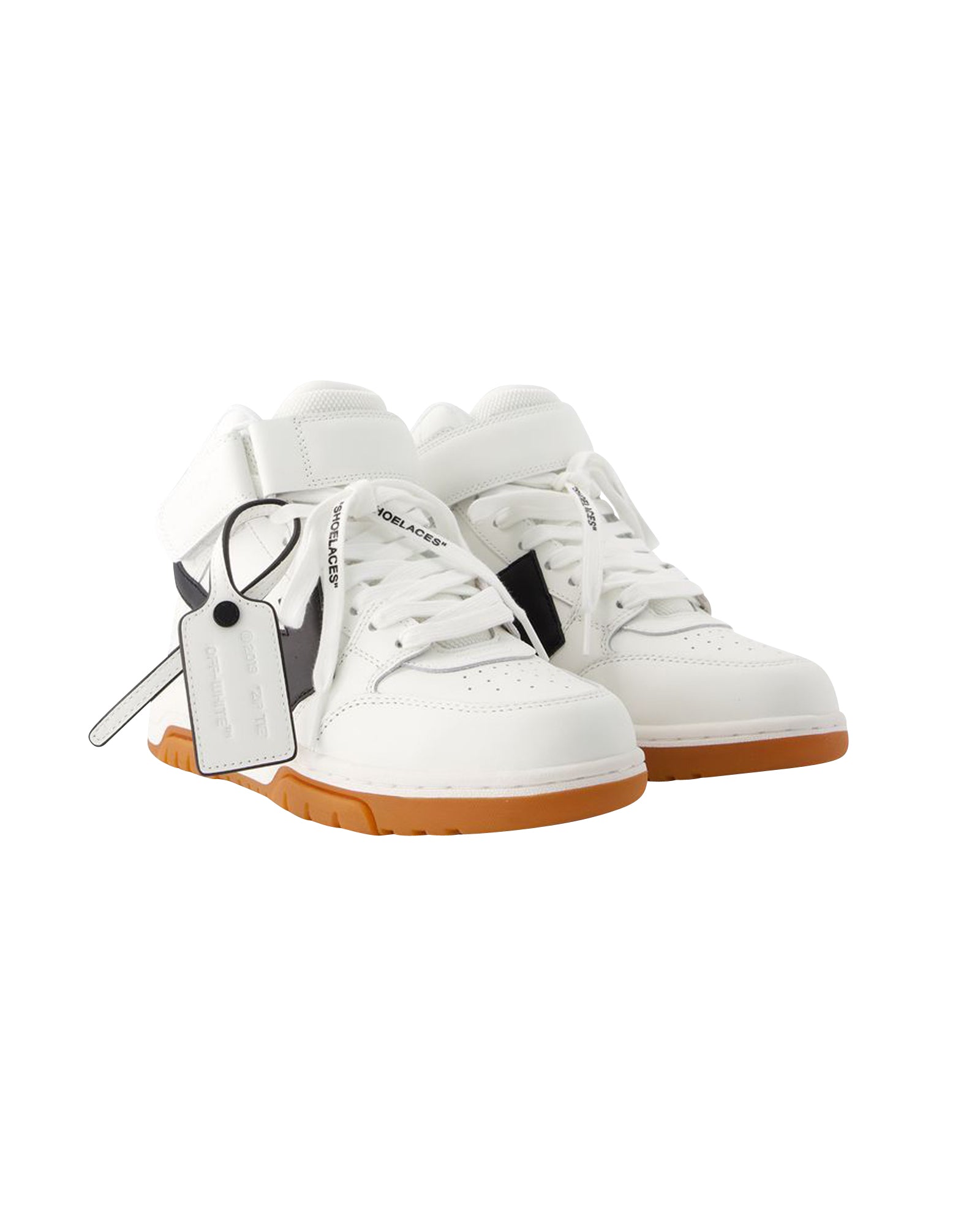 Кроссовки Out Of Office Mid Top - Off White - Кожа - Белый/черный Off-White — фото 2