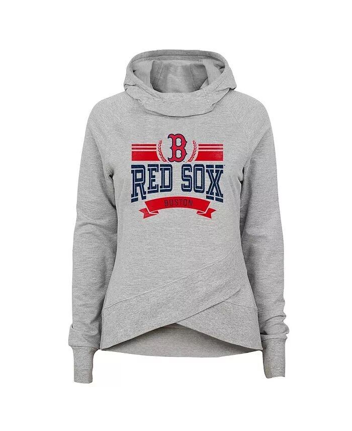 

Толстовка с эффектной воронкой для больших мальчиков и девочек Heather Grey Boston Red Sox Outerstuff