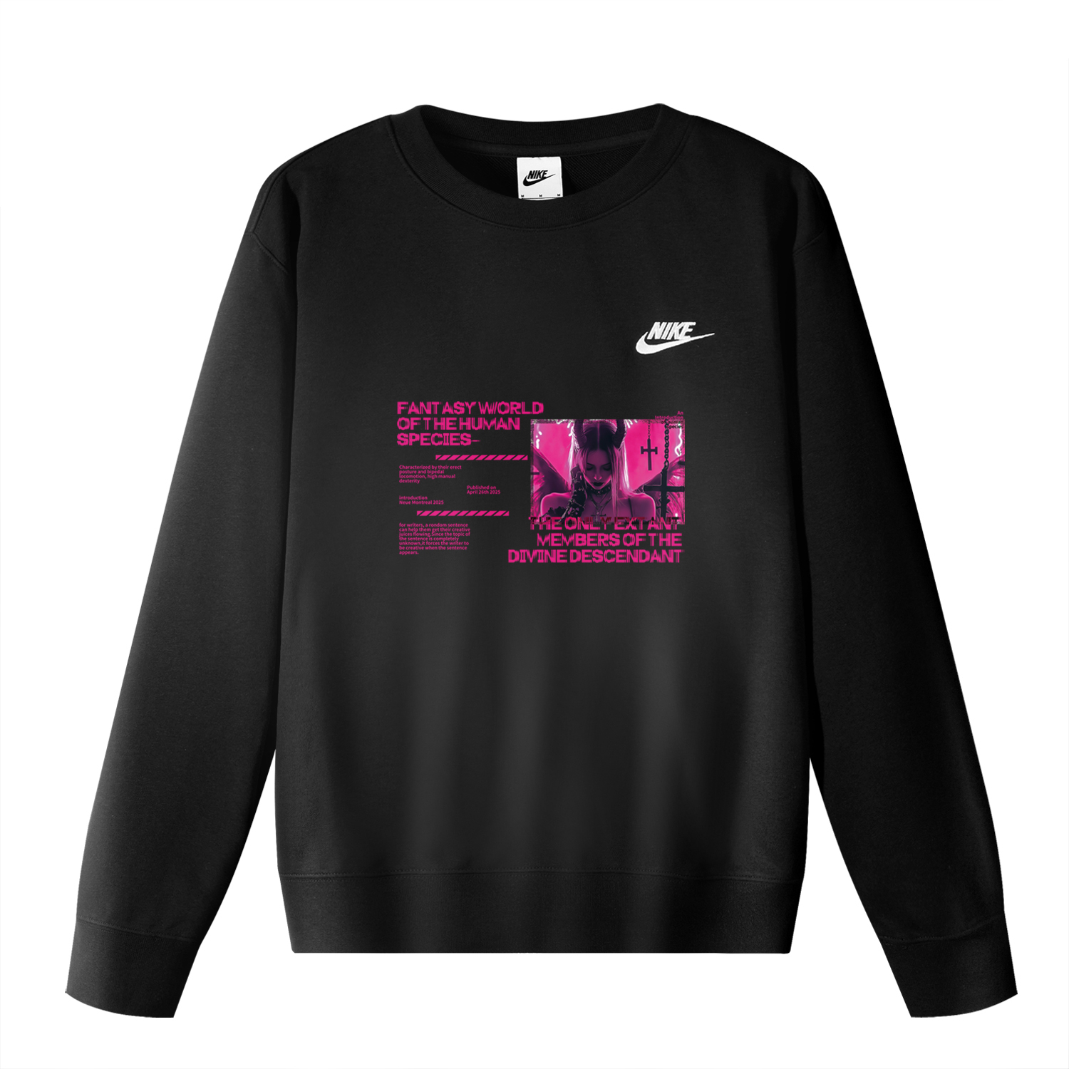 

Свитшот унисекс черный розовый Allure B Nike