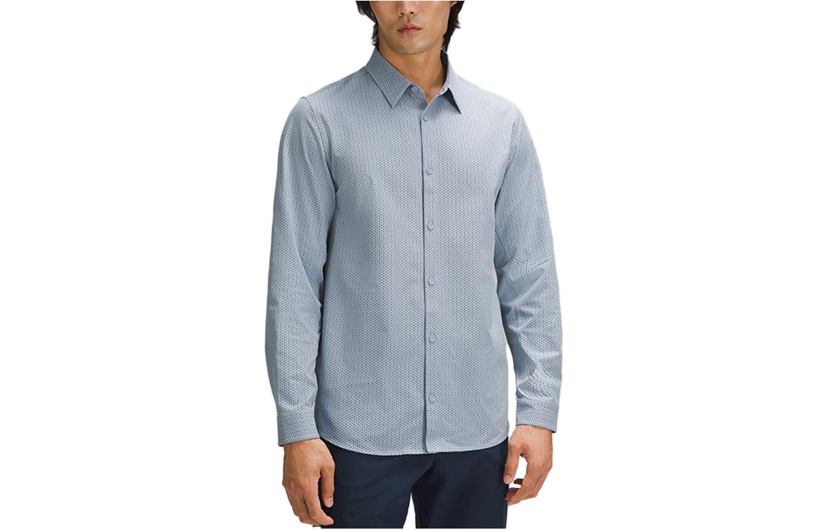 

Мужская рубашка New Venture No-Stink Zinc Fabric Lululemon, синий