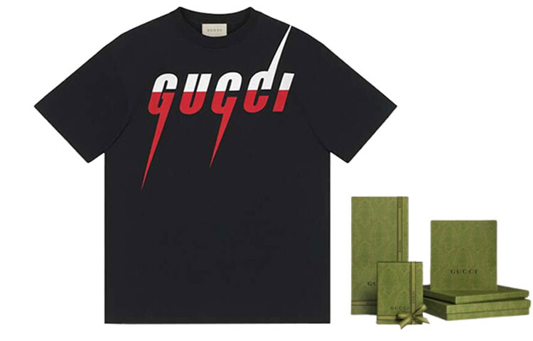 Футболка мужская Gucci, подарочная коробка, черный — фото 3