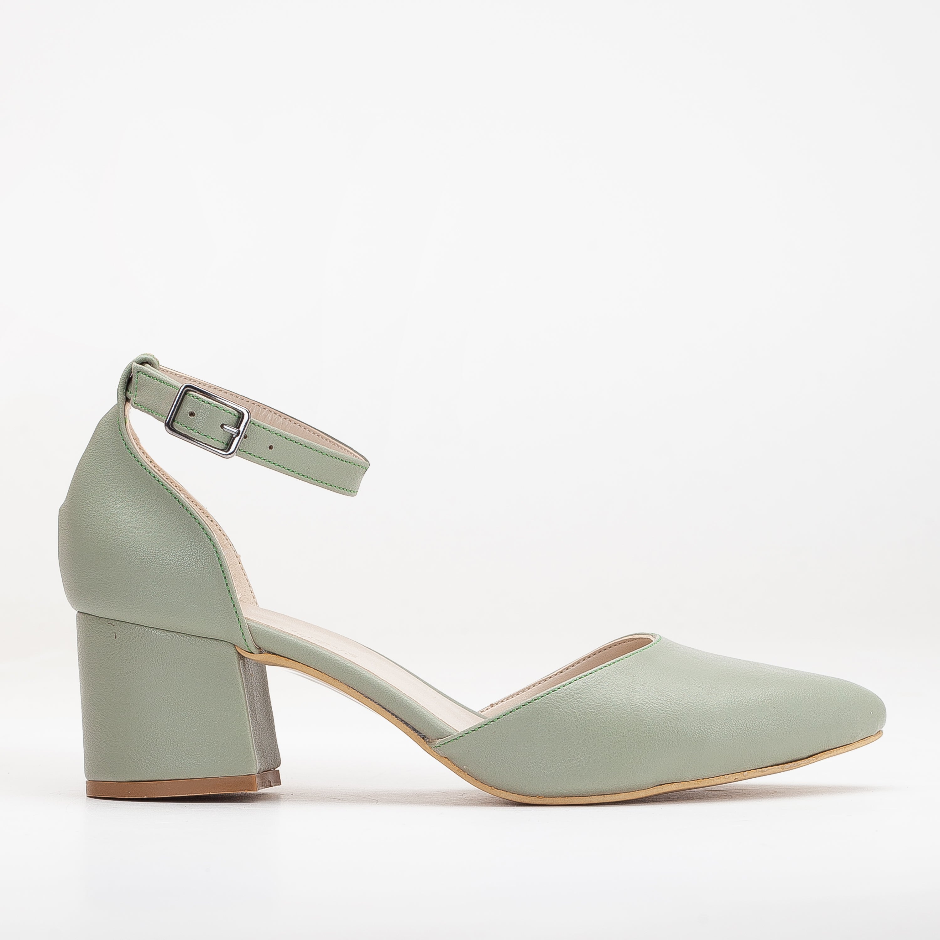 Marcelle туфли на низком каблуке Forever & Always Shoes, зеленый