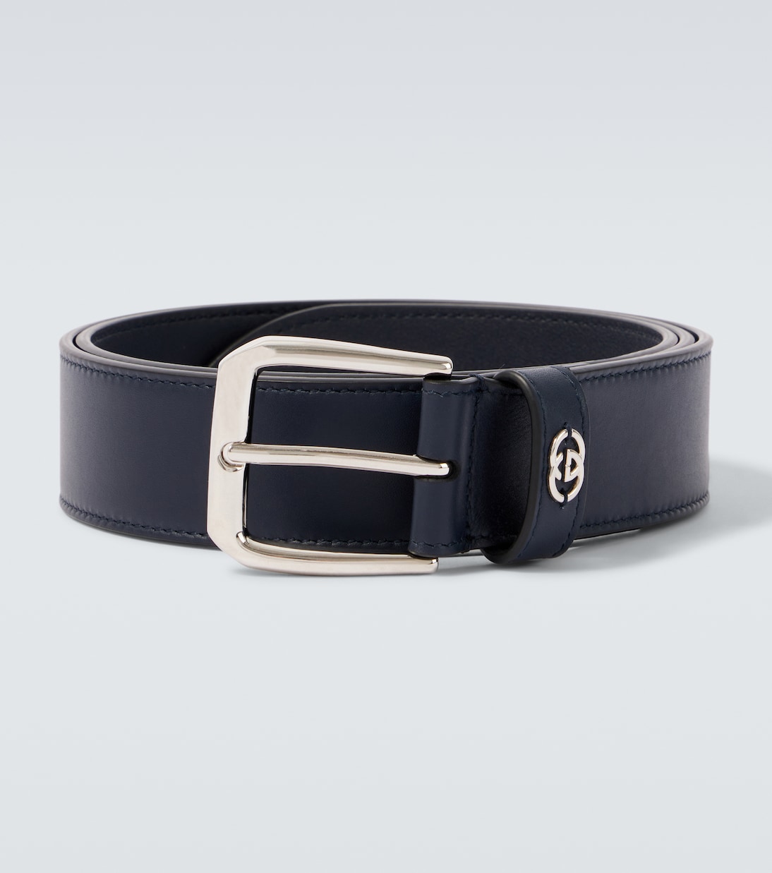

Кожаный ремень Interlocking G Gucci, Blu