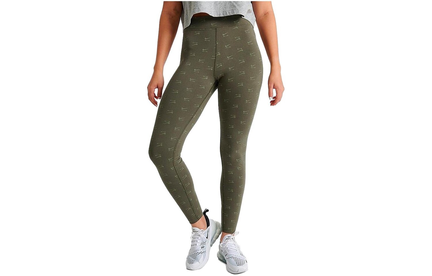 

Леггинсы женские оливково-зеленые Nike