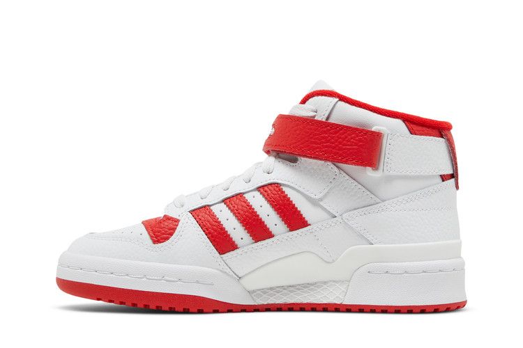 Кроссовки adidas Forum Mid J 'White Vivid Red', белый — фото 4