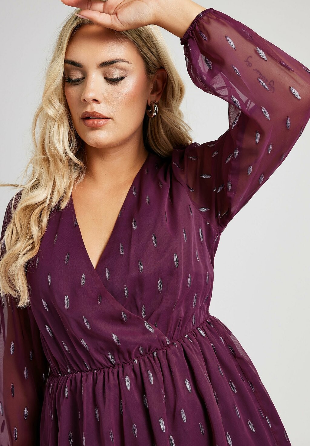 

Блуза DOBBY Yours Clothing, бордовый