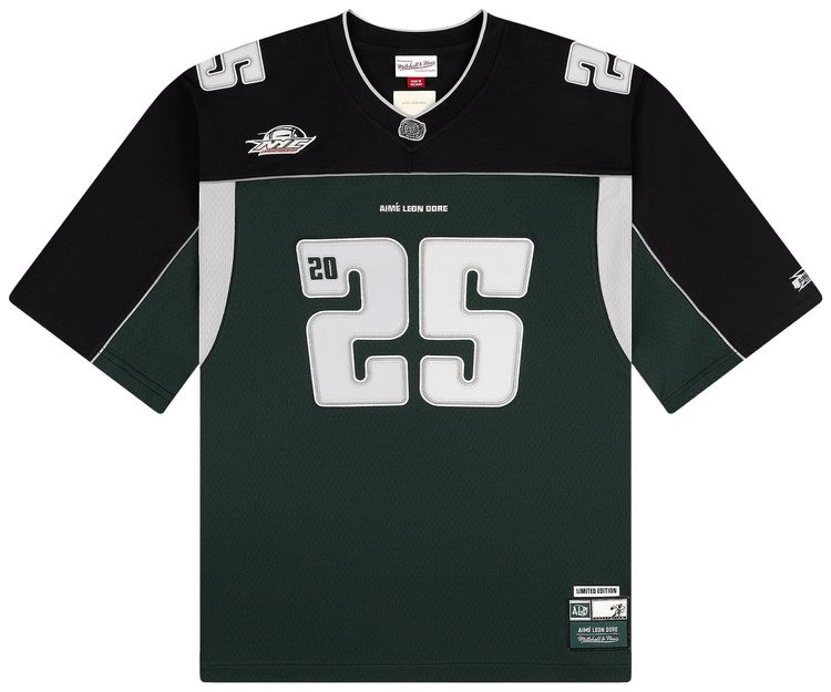 

Футбольная майка Aimé Leon Dore x Mitchell & Ness, темно-зеленая