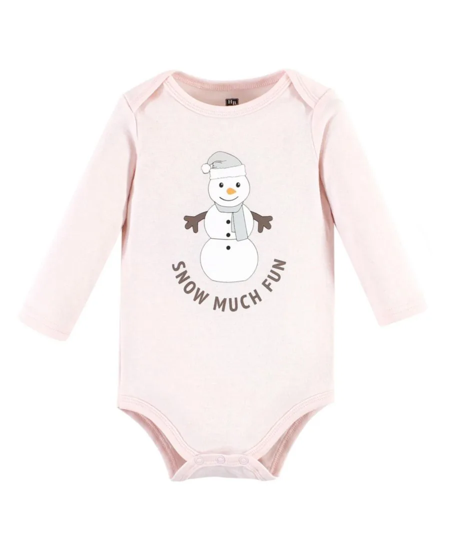 Комплект из 3 хлопковых боди с длинными рукавами Hudson Baby, Snow Much Fun — фото 2
