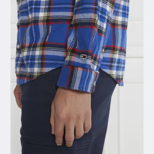 Рубашка свободного кроя в клетку Tommy Tommy Hilfiger, синий — фото 4