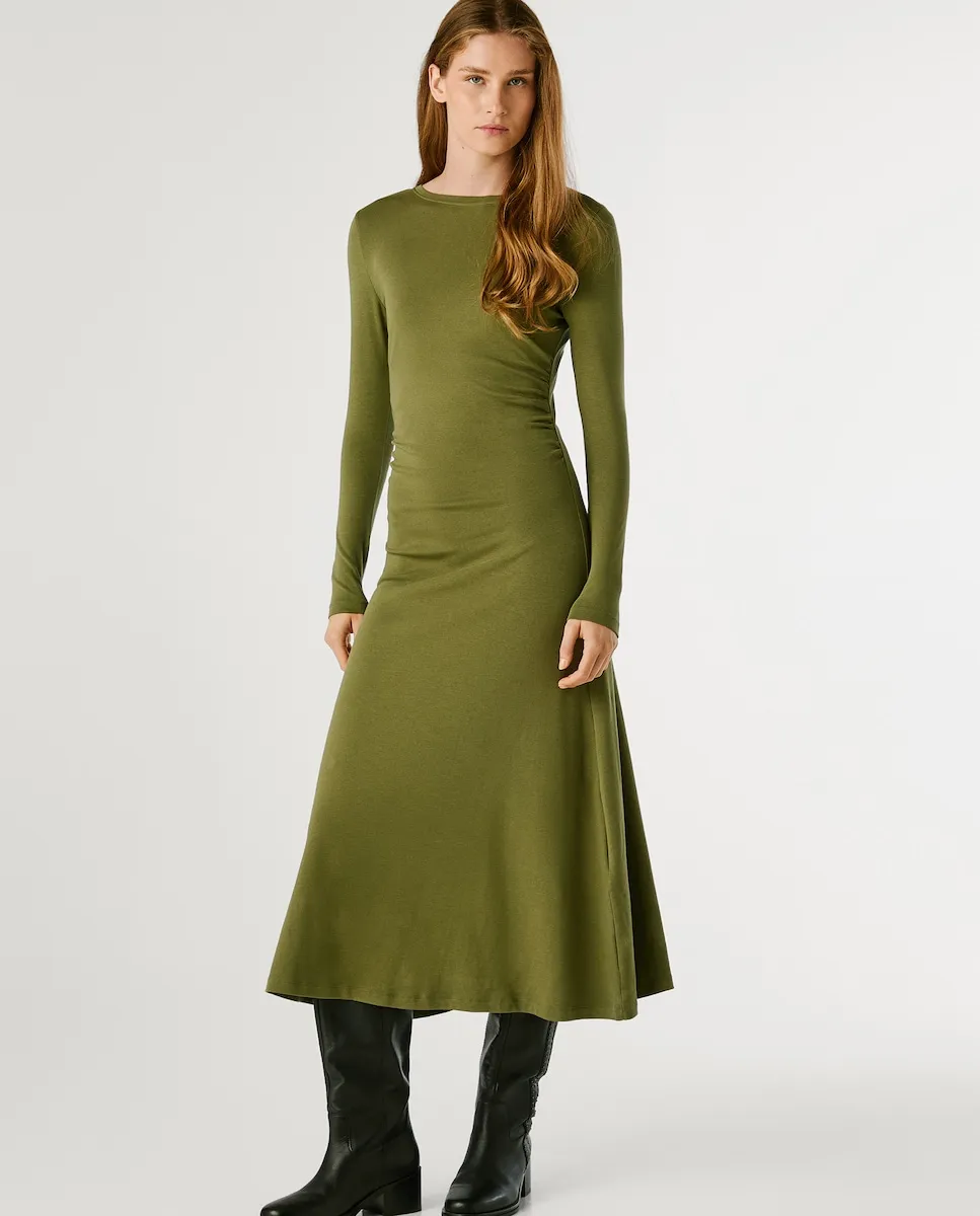 

Длинное платье с круглым вырезом Pepe Jeans, оливковый зеленый