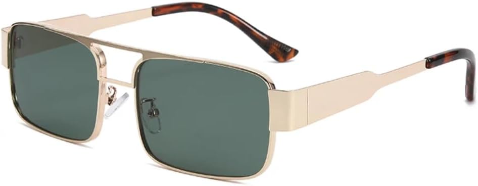 

Ретро солнцезащитные очки для женщин, модные солнцезащитные очки в многоугольной металлической оправе для мужчин, роскошные декоративные солнцезащитные очки с защитой от УФ-излучения UV400 TKKTLLT, Bls3627-c4