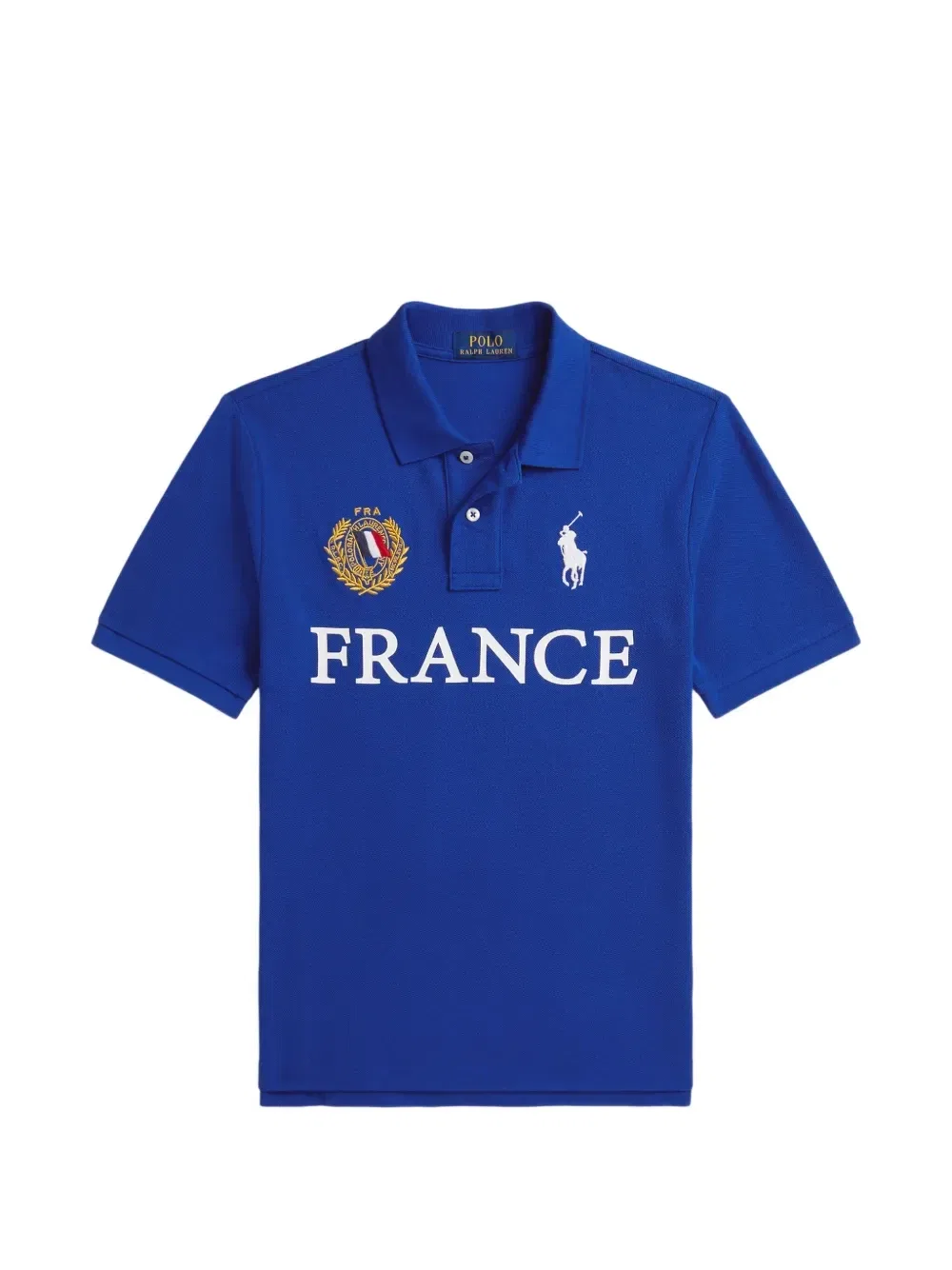 Рубашка поло с вышивкой POLO RALPH LAUREN KIDS, синий