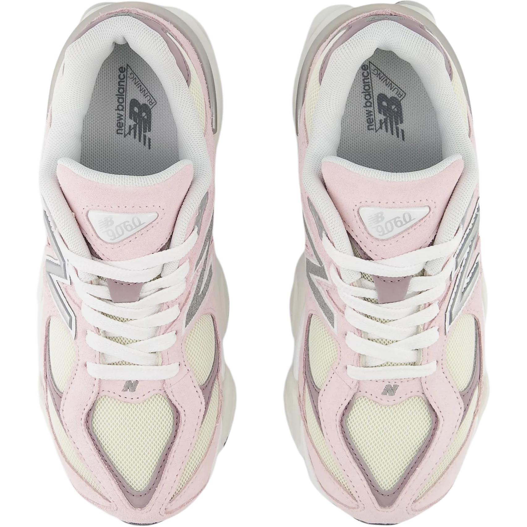 New Balance NB 9060 устойчивые к истиранию низкие детские беговые кроссовки Pink/White — фото 4