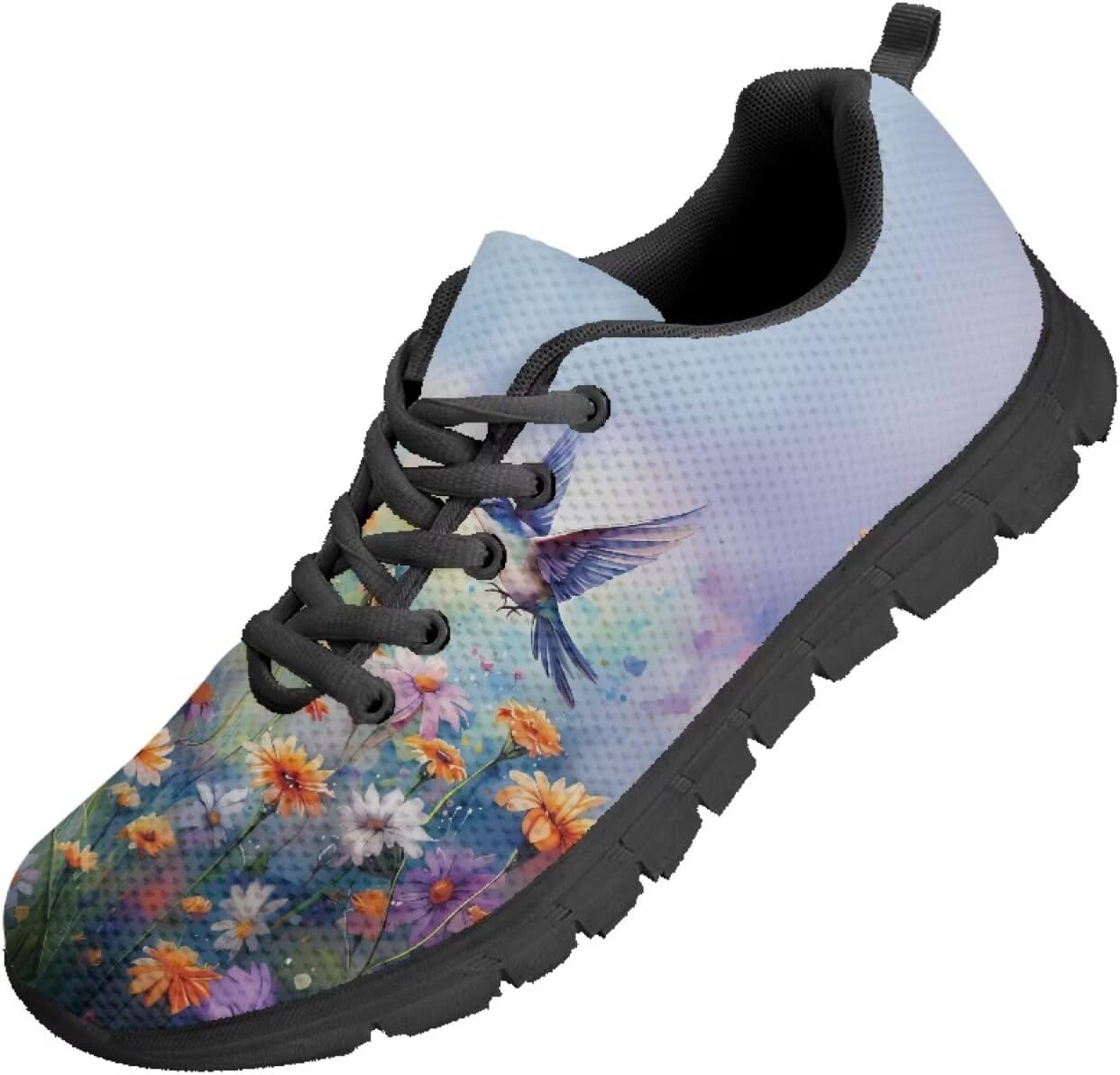 

Мужские кроссовки Funnydude Funny Print для бега, легкие и комфортные на осень, с шнуровкой, для спортзала, Hummingbird