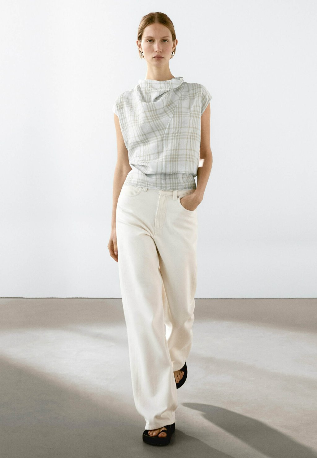 

Блуза Massimo Dutti, светло-голубой