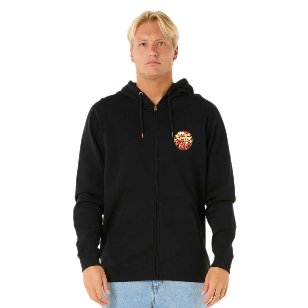 

Толстовка Rip Curl Wettie Passage Icon full zip, черный