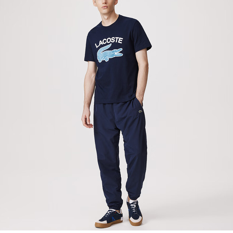 LACOSTE Футболка FW22 мужская морская синяя — фото 3