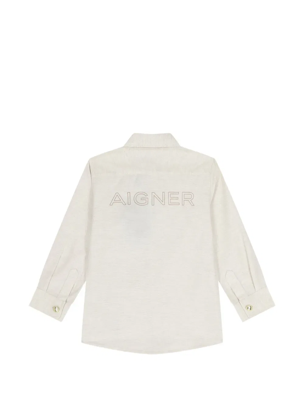 Рубашка с карманом и пуговицами Aigner Kids, нейтральный — фото 2