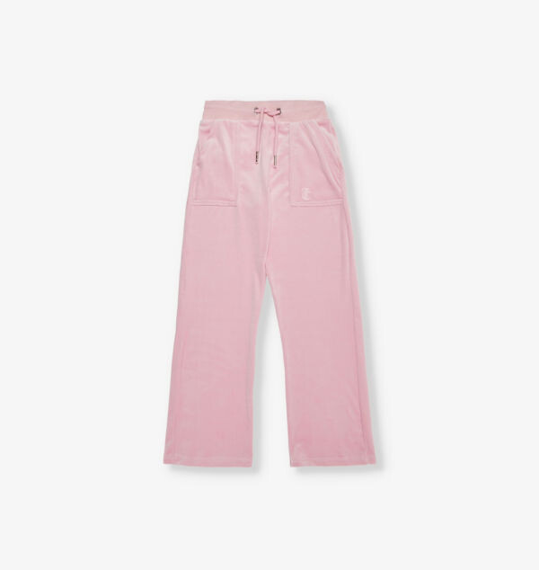 

Широкие велюровые спортивные брюки в тон 7-16 лет Juicy Couture, розовый