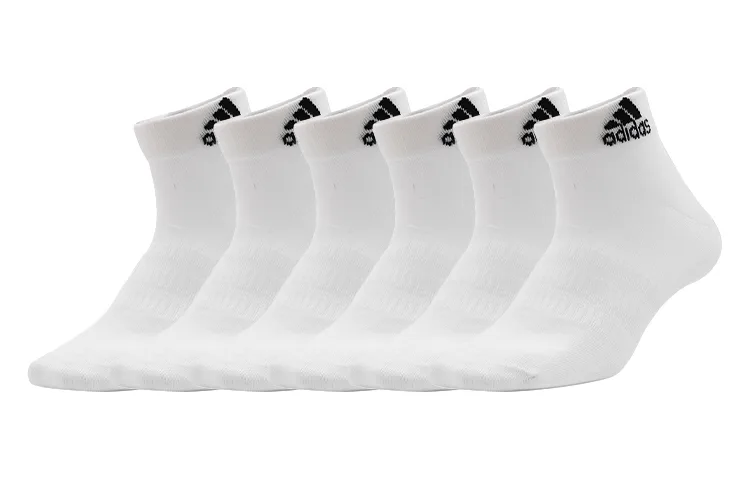 Унисекс баскетбольные носки Adidas, White 4 Pack — фото 3